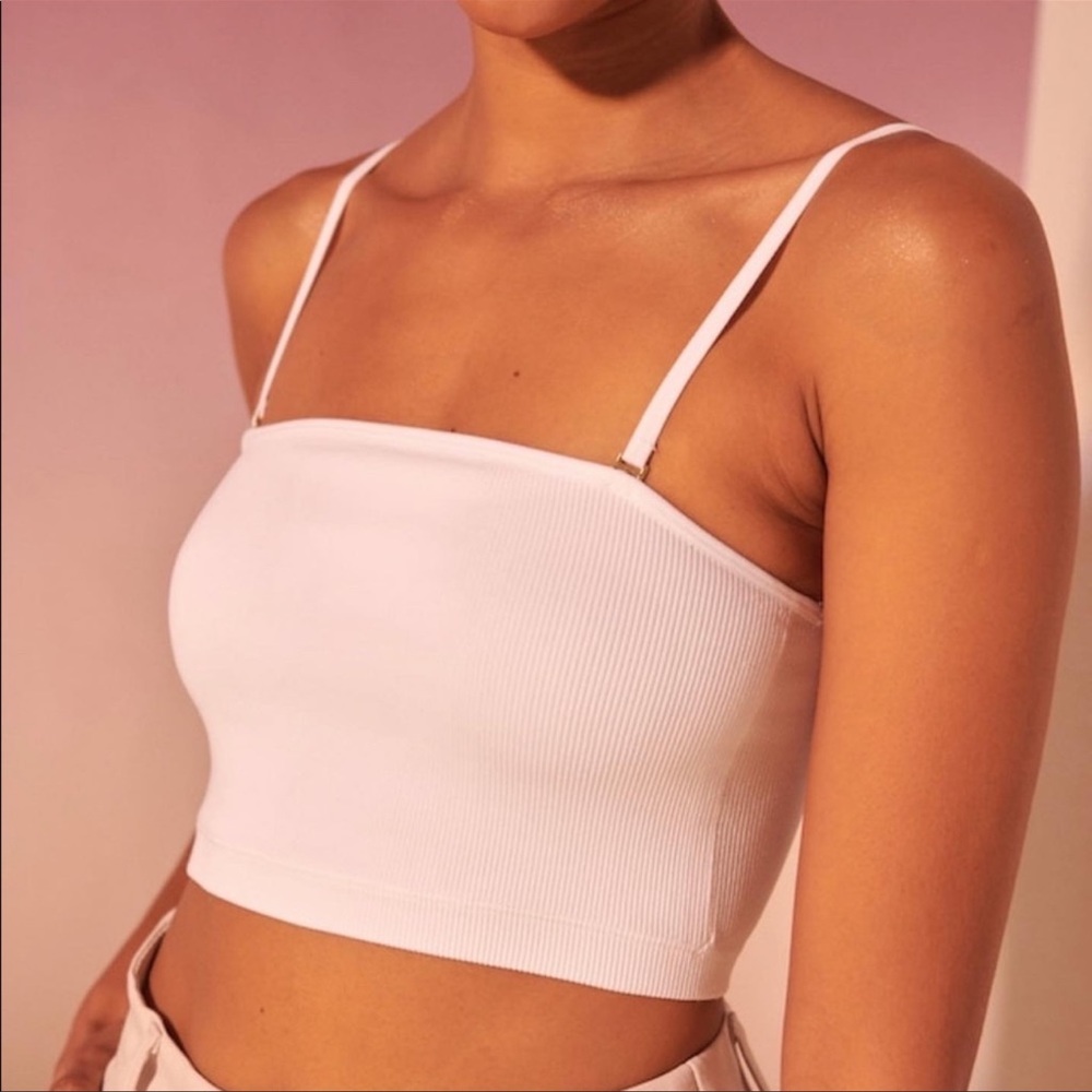 White A&F Seamless Bandeau Bralette